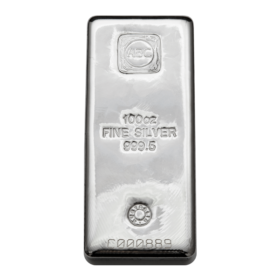 100<sub>oz</sub> ABC Silver Cast Bar