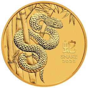 1<sub>oz</sub> Perth Mint Lunar Snake Gold Coin