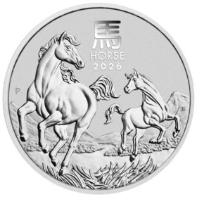 1<sub>oz</sub> Perth Mint Lunar Horse Silver Coin