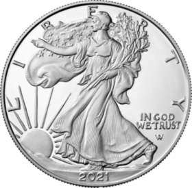 1<sub>oz</sub> US Mint Eagle Silver Coin