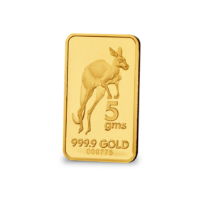 5<sub>g</sub> Melbourne Mint Kangaroo Gold Minted Bar