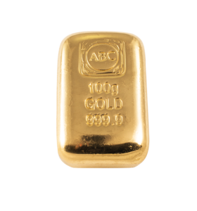 100<sub>g</sub> ABC Gold Cast Bar