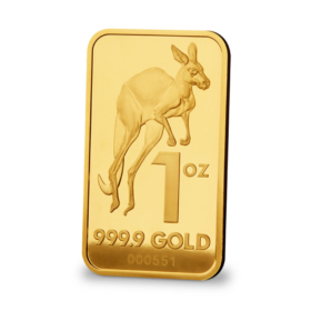 1<sub>oz</sub> Melbourne Mint Kangaroo Gold Minted Bar