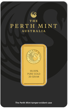 20<sub>g</sub> Perth Mint Kangaroo Gold Minted Bar