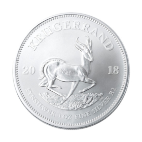 1<sub>oz</sub> South African Mint Krugerrand Silver Coin