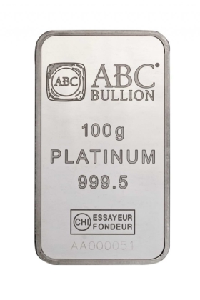 100g ABC Platinum Minted Bar