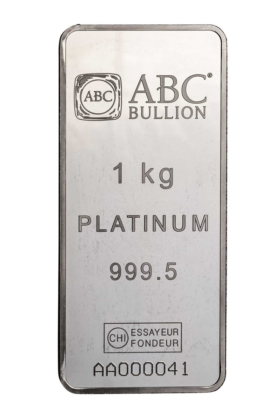 1kg ABC Platinum Minted Bar