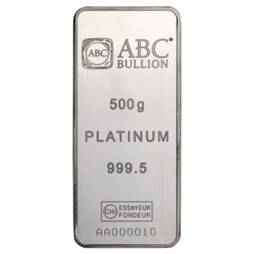 500g ABC Platinum Minted Bar